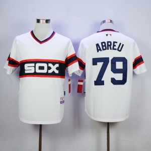 MLB Chicago White Sox 79 Jose Abreu White Jerseys.